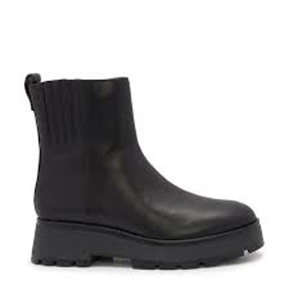 NEW Vince Camuto Neframes Wedge Heel Side Zip Leather Ankle Boots Size 9M - Picture 1 of 9
